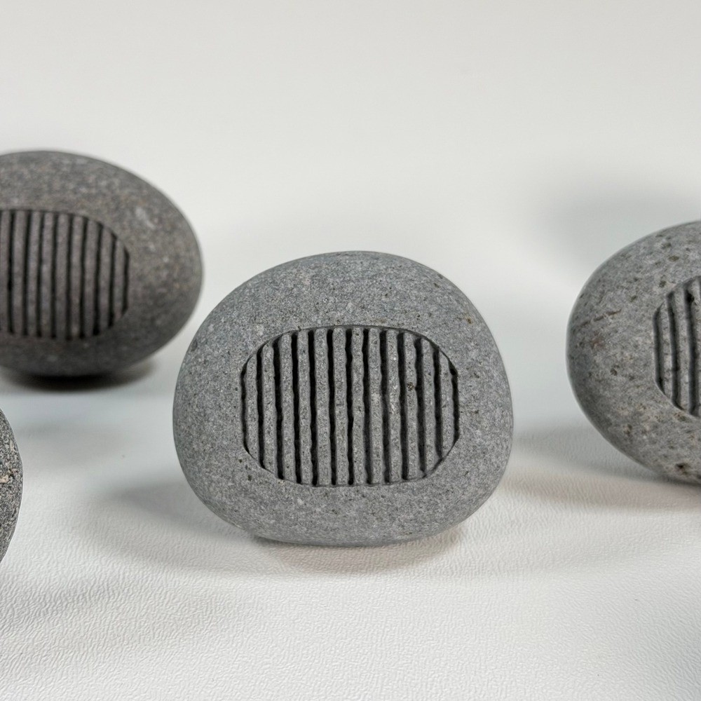 Lot of 15 River Rock Custom Made Cabinet Hardware Knobs Grey‎ Stone